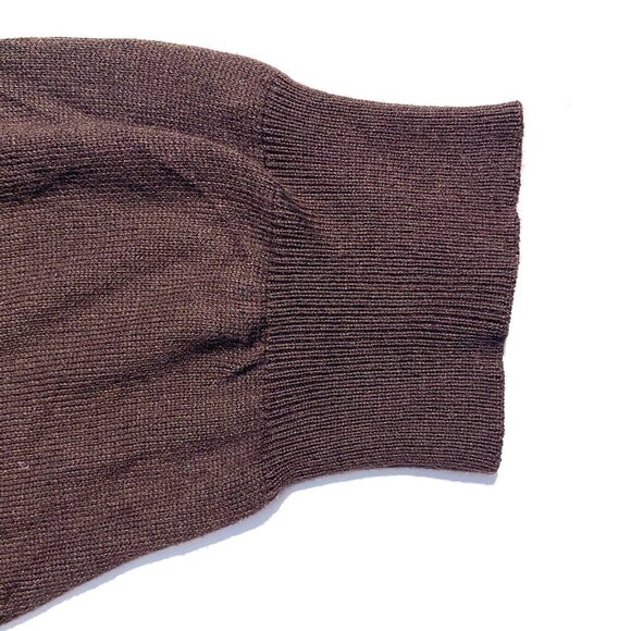 Fiii Men’s VTG Lightweight Mock Turtleneck Sweater XL Brown, Cotton/Rayon Italy - Picture 4 of 7
